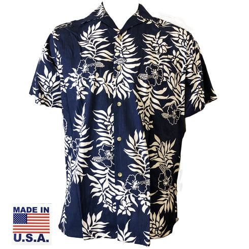 Mini Tahitian Men's Classic Hawaiian Reverse Custom Made Shirt (Big or Tall Size)
