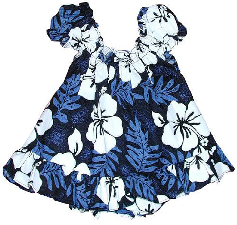 RJC Baby Girls White Hibiscus Fern Puff Sleeve 2pc Set