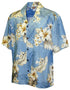 Pacific Legend Womens Plumeria Hibiscus Feather Fern Camp Shirt