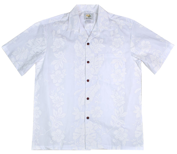 Two Palms Men's Hibiscus Panel Aloha Shirt
