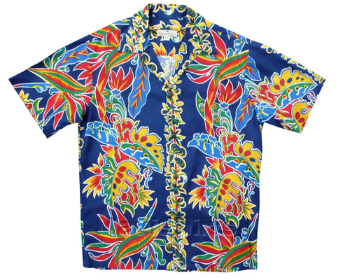 Pineapple Juice Mens Bird of Paradise Monstera Panel Shirt