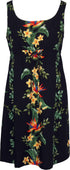 Island Bird of Paradise Women's Empire Tie Front Hawaiian Dress (Regular Fit)