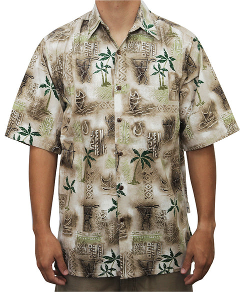 Go Barefoot Mens Petro Tapa Peached Cotton Shirt