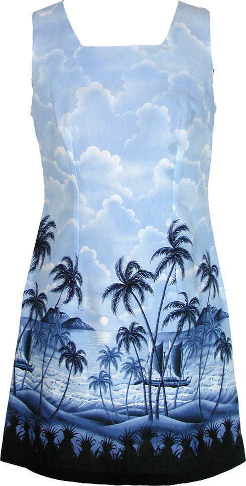 Pineapple's View Women's A-Line Hawaiian Short Tank Dress