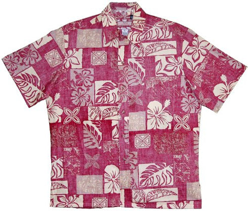 RJC Mens Bold Hawaiian Leaf Reverse Shirt