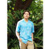 Tropical Island Outlines Hawaiian Aloha Mens Rayon Shirt