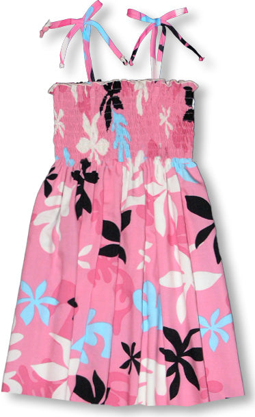 Spring Flora Girl's Hawaiian Smocked Dress