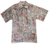 Made in USA - Go Barefoot Men's Honu Turtle Tapa Reverse Aloha Shirt