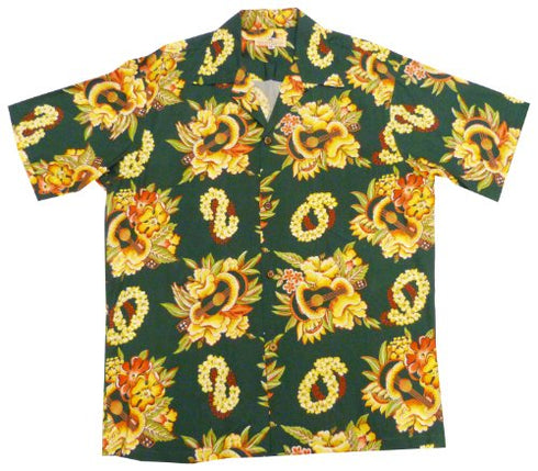 Pineapple Juice Mens Ukulele Lei Shirt