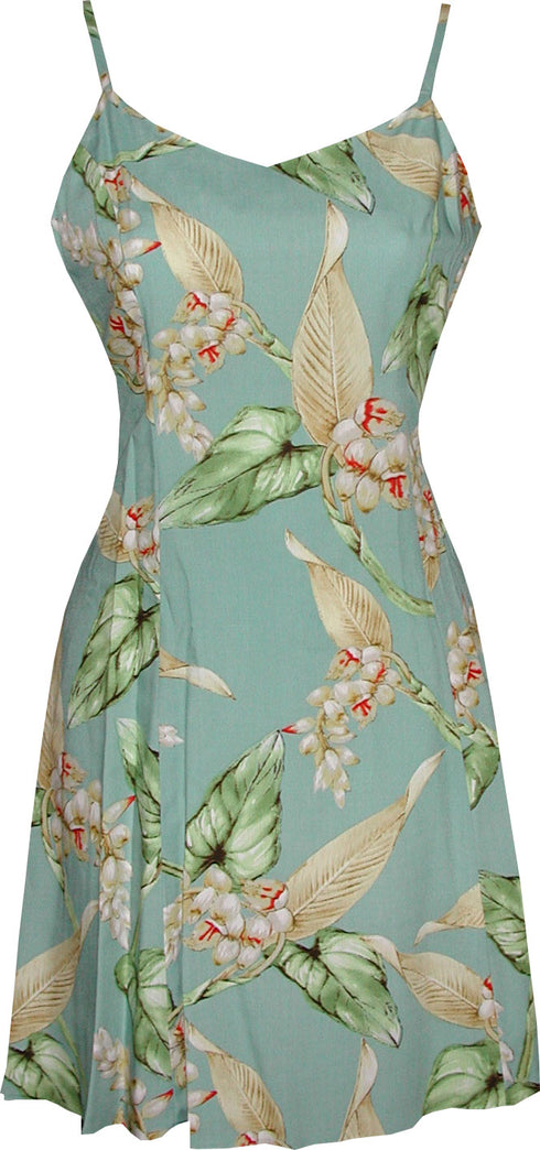 Shell Ginger Women's Princess Seam Flared Hawaiian Dress (Petite Size)