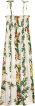 Island Bird of Paradise Panel Women's Hawaiian Smocked Dress