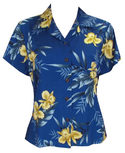 Two Palms women's Orchid Fern Fitted Blouse