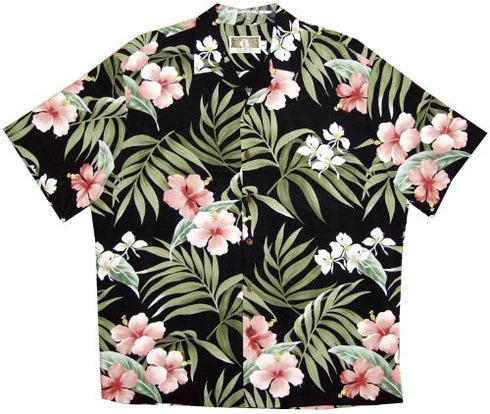 RJC Mens Pale Hibiscus Orchid Rayon Shirt