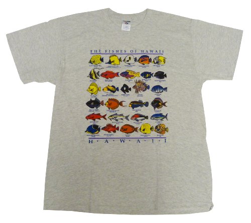 RJC Men's The Fishes of Hawaii Hawaiian Tshirt - Hawaii Imprint