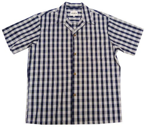 Men's Classic Hawaiian Paniolo Palaka Plaid Shirt