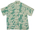 White Orchid Panel Kamehameha Men's Hawaiian Aloha Rayon Vintage Shirt