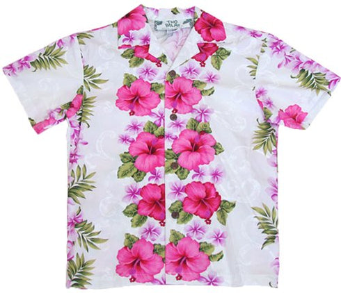 Two Palms Boy's Plumeria Panel Cotton Shirt