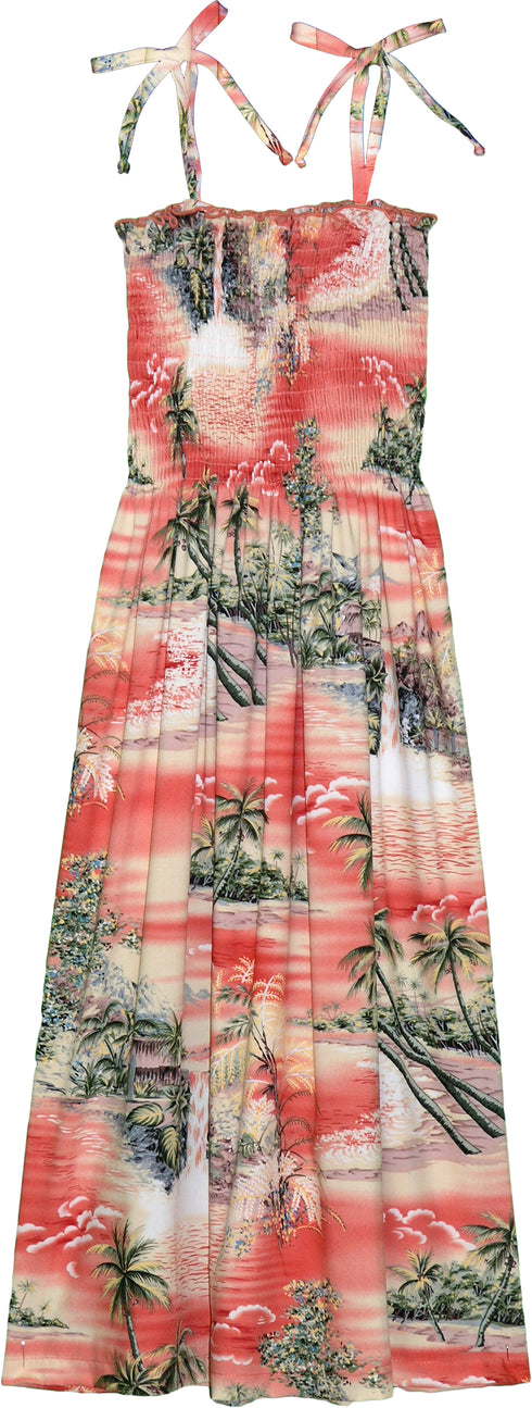 Paradise Island Surf Women's Hawaiian Smocked Dress