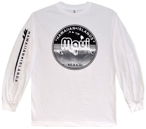 RJC Unisex Surfers Maui No Ka Oi Long Sleeve Tee Shirt