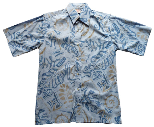 Made in USA - Go Barefoot Men's Abstract Monstera Reverse Aloha Shirt