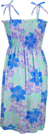 Pastel Floral Women's Hawaiian Smocked Dress