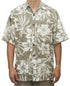 Go Barefoot Mens Hibiscus Fern Peached Cotton Shirt
