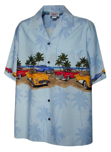 Pacific Legend Mens M to 4X Custom Convertible Sports Car Chest Band Shirt