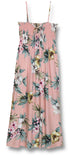 Hibiscus Stephanotis Women's Hawaiian Smocked Dress