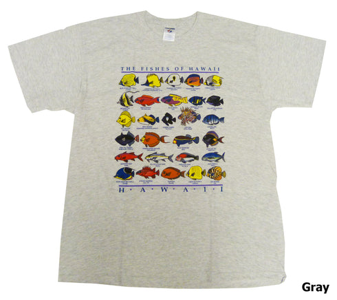 Fishes of Hawaii Islands Screenprinted Hawaiian T-Shirt