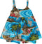 RJC Baby Girls Hibiscus Hawaiian Island Elastic Tube Top 2pc Set