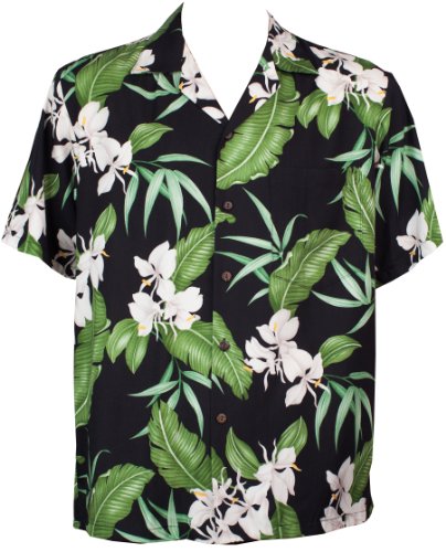 Two Palms Mens Ginger Shadow Rayon Shirt