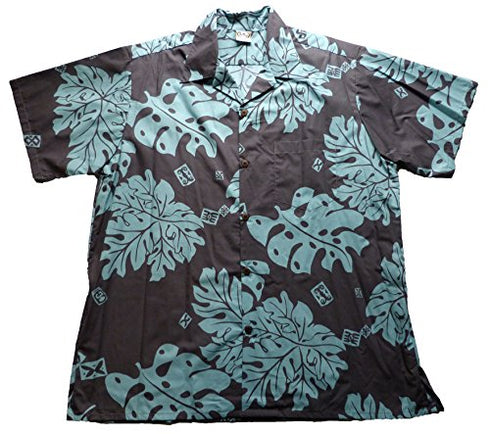 Go Barefoot Mens Monstera Stamps Big & Tall Shirt