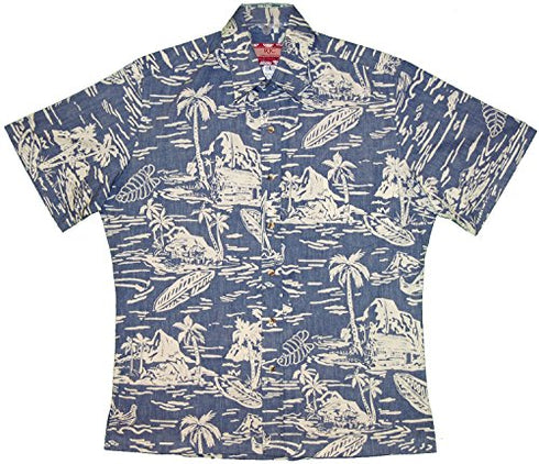 RJC Mens Woodcut Hawaiian II Reverse Shirt