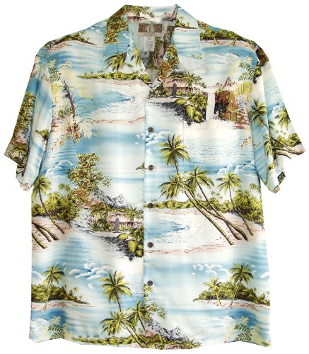 RJC Mens Paradise Island Surf Rayon Shirt