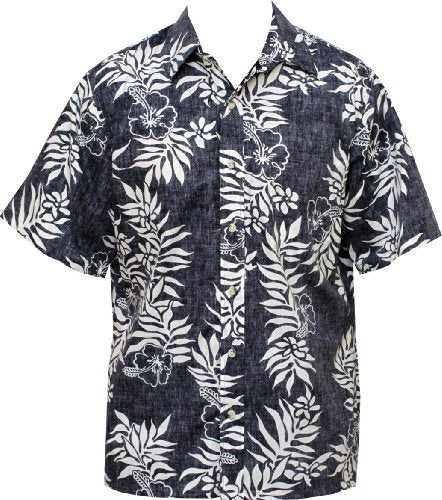 Made in USA - Go Barefoot Men's Mini Tahitian Reverse Aloha Shirt