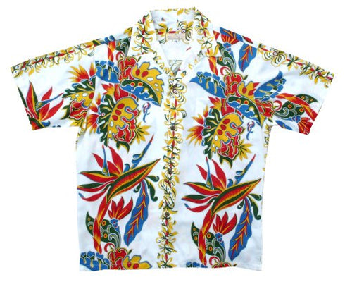 Pineapple Juice Mens Bird of Paradise Monstera Panel Shirt