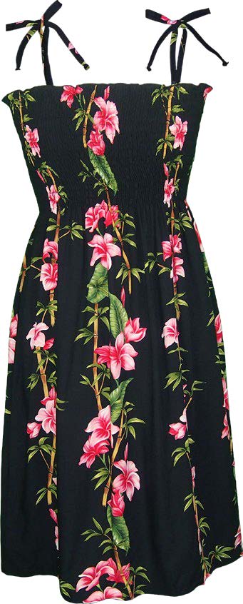 Plumeria Bamboo Panel Women's Hawaiian Smocked Dress