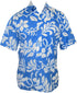 Made in USA - Go Barefoot Men's Lanai Plumeria Reverse Aloha Shirt
