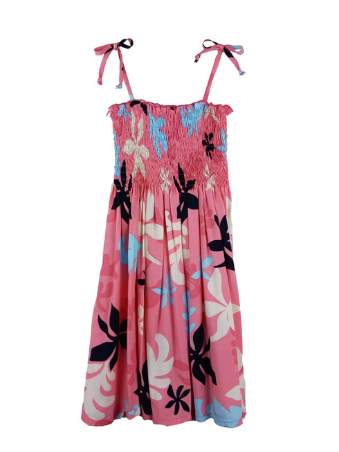 Spring Flora Girl's Hawaiian Smocked Dress