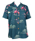 Pink Flamingo Lagoon Women's Hawaiian Camp Shirt