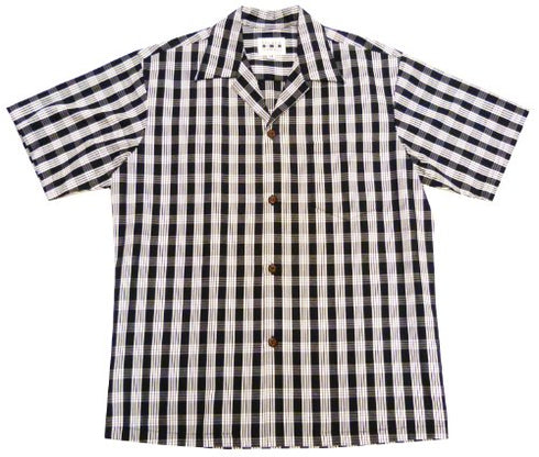 Men's Classic Hawaiian Paniolo Palaka Plaid Shirt