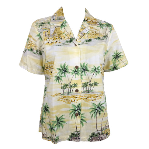Polynesian Island Women's Hawaiian Camp Shirt