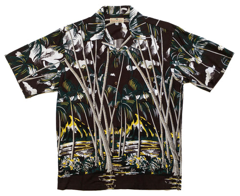 Pineapple Juice Mens Hawaiian Palm Shirt