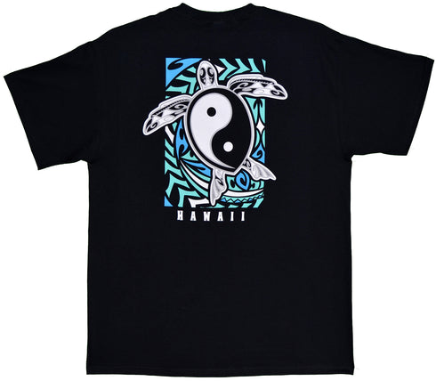 Ying Yang Turtle Screenprinted Hawaiian T-Shirt