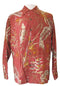 Paradise Found Mens Heliconia Sketch Kamehameha Style Long Sleeve Shirt