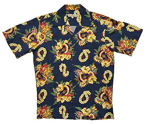 Pineapple Juice Mens Ukulele Lei Shirt