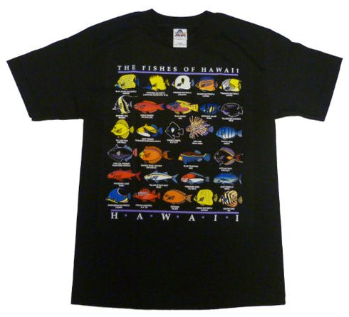 RJC Men's The Fishes of Hawaii Hawaiian Tshirt - Hawaii Imprint