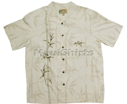 Paradise Found Mens Bamboo Courage Jacquard Embroidered Shirt