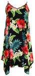 RJC Women's Rose Mallow Hibiscus Scarf Hem Dress