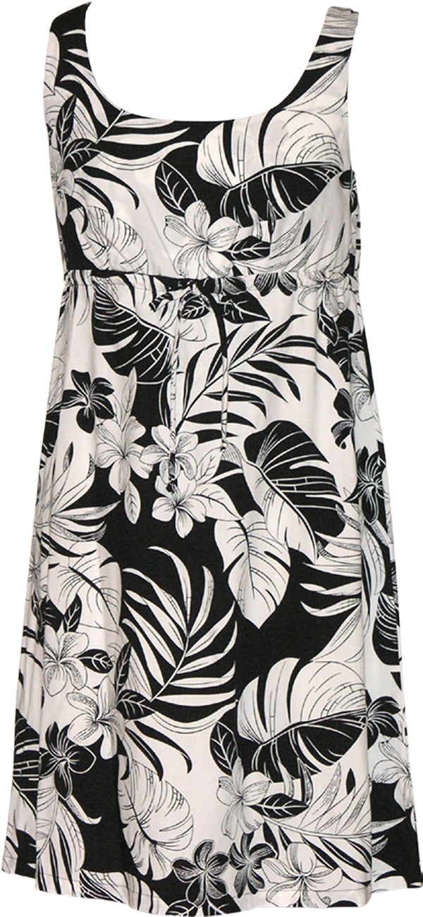 Fancy Garden Women's Empire Tie Front Hawaiian Dress (Regular Fit)